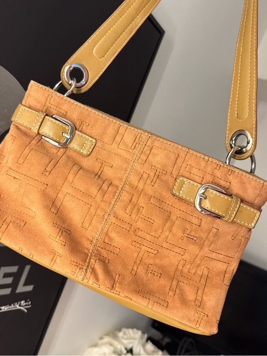 Handbags - Women's Tan Suede Tommy Hilfiger Shoulder Bag